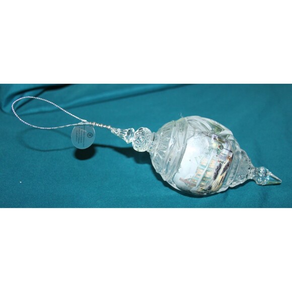 2014 Thomas Kinkade Crystal Christmas Ornament Together At Heart Holiday Decor - Picture 4 of 5